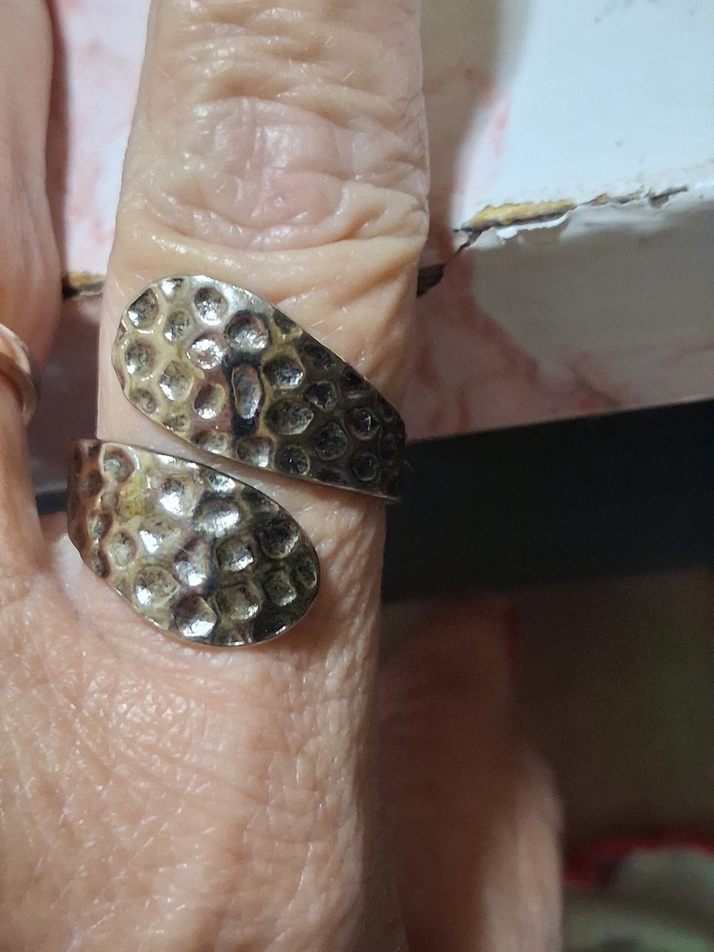 Hammered Wrap Ring in Antique Gold - Women Jewelry